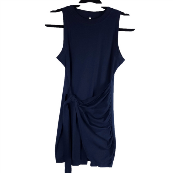 La Mode Dresses & Skirts - Elegant Navy Blue Sleeveless Dress Size Medium